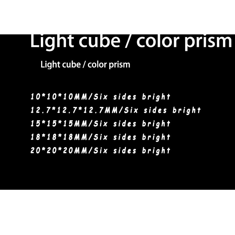 6pcs Color Prism K9 Glass Six-sided Bright Light Cube Beam Splitting Prisms Optical Experiment Lens Edge Research Decoration