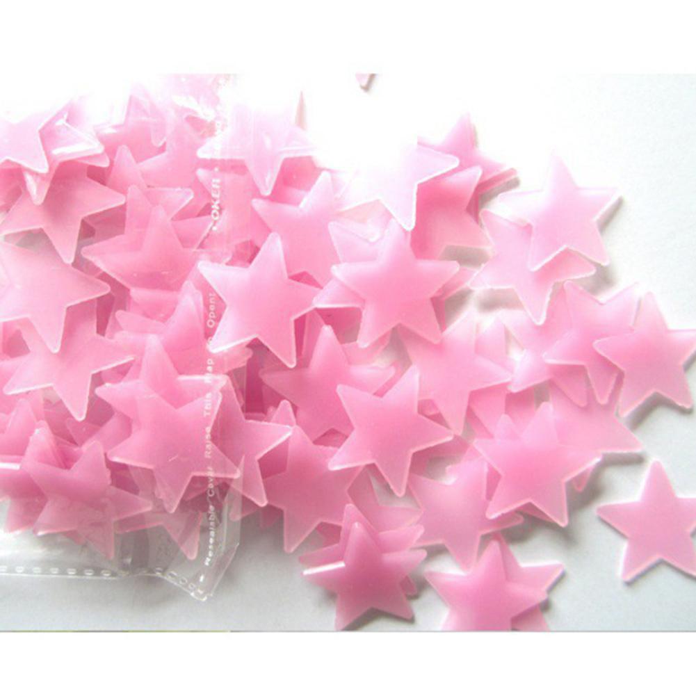100 stuks/partij 3cm lichtgevende speelgoedsterren opbergfluorescerende lichtgevende stickers babykamer glow in the dark kinderspeelgoed lichtgevend speelgoed
