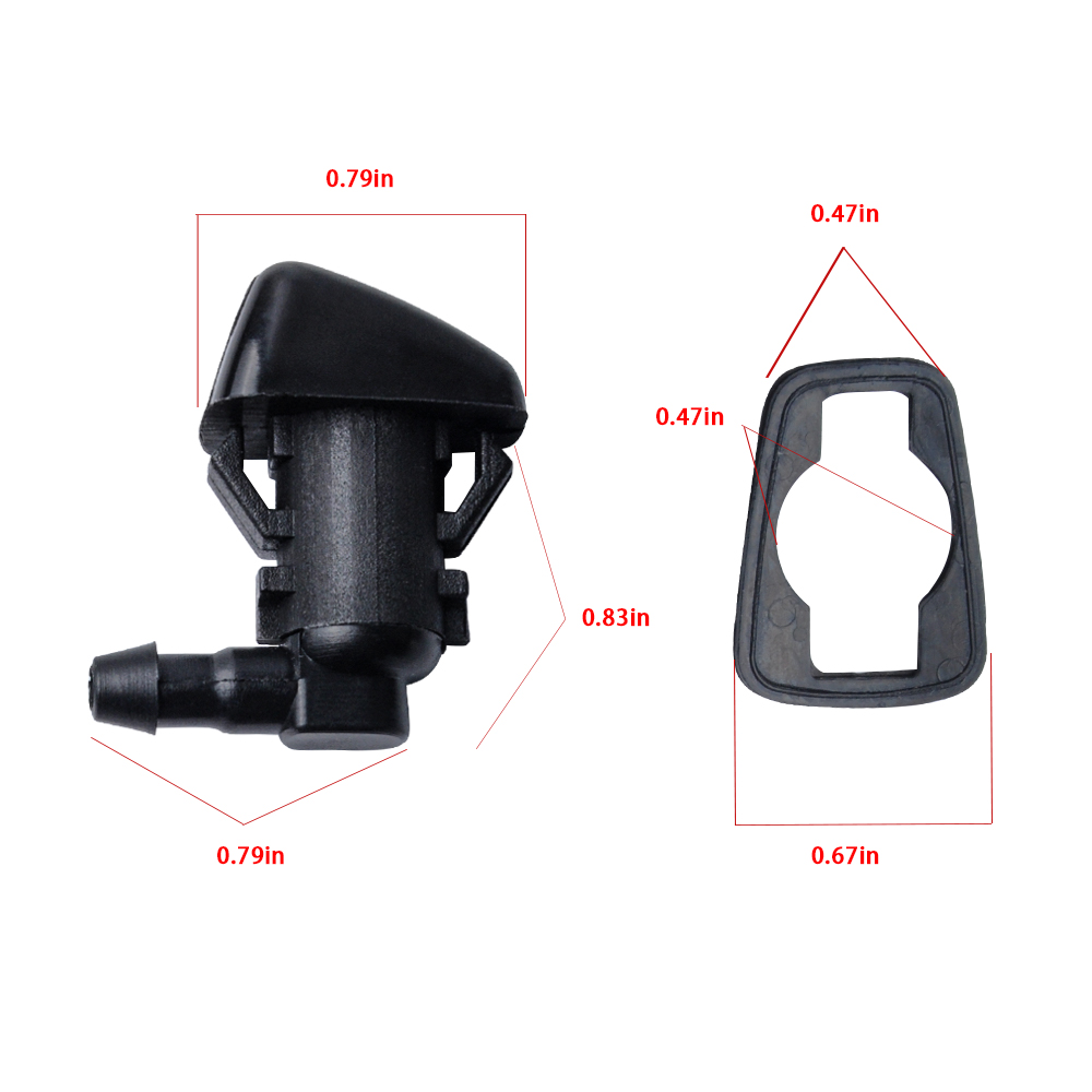 Partsworld 2PCS Front Windshield Washer Nozzles For Ford F250 F350 F450 F550 Replaces OEM: BC3Z-17603-A Spray Jet Kit