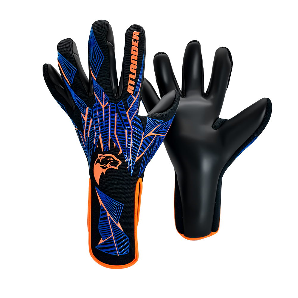 Guantes de portero profesionales para adultos y niños, guantes de portero de fútbol de protección gruesa de látex, deportes de fútbol: Azul / XS
