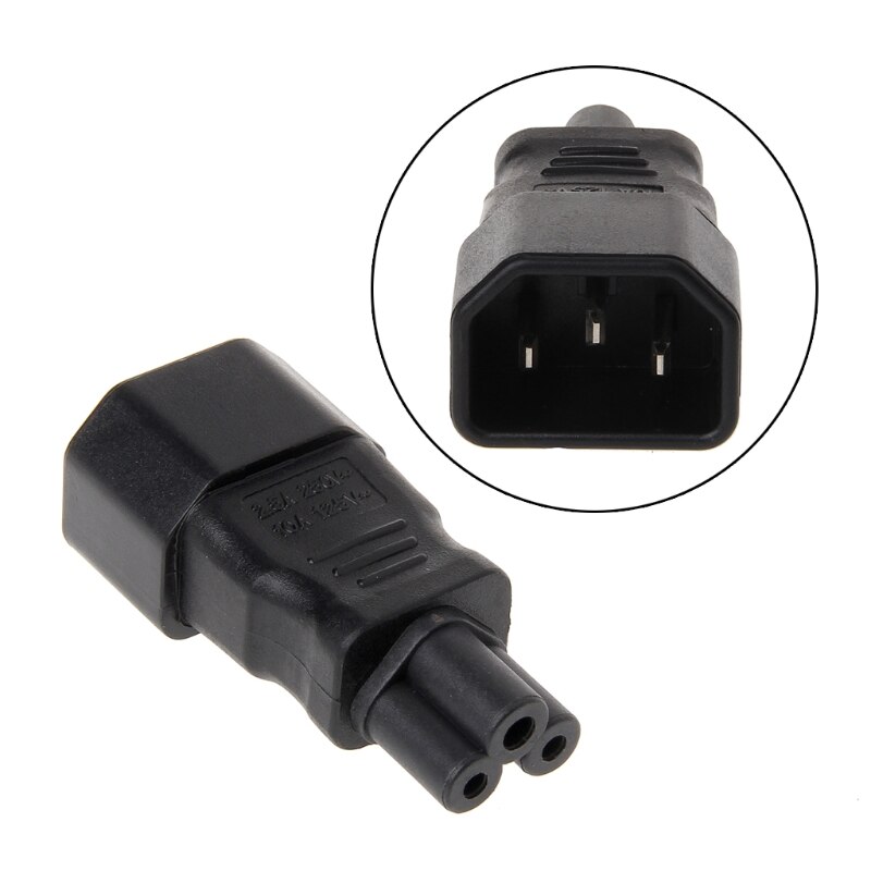 Iec 320 C14 3-Pin Male Naar C5 3-Pin Female Power Plug Converter Adapter B85B