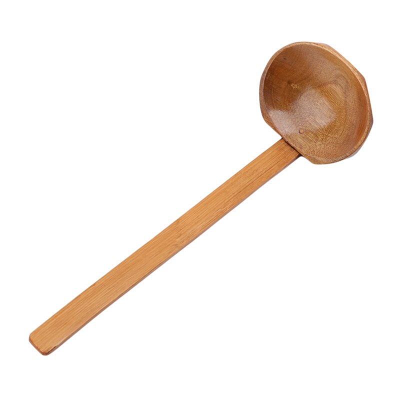 Japanese Style Long Handle Wooden Spoon Colander Long Handle Utensils Ramen Tableware Kitchen Utensil Tools