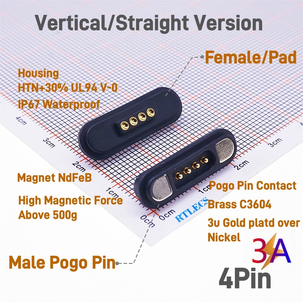 1 par 3A conector Pin Pogo magnético 2 3 4 5 6 7 8 9 11 posiciones paso 2,2 MM tira de contacto Pogopin macho hembra con resorte