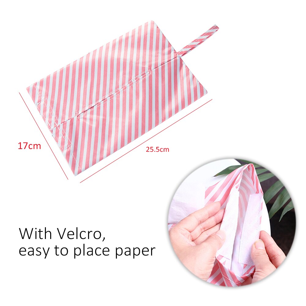 Caja para pañuelos de tela con dibujos animados creativos, bolsa de almacenamiento de papel para servilletas colgantes para baño, sala de estar y coche, contenedor de papel para decoración del hogar