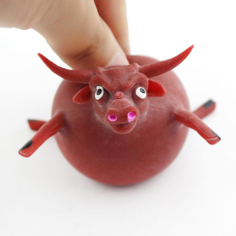 Nuovo Animale della Sfera Dell'onda Squishy TPR Lento Aumento Morbido Cinghie Simulazione Stress Relief Spremere Giocattolo Del Capretto Giocattolo Del Bambino divertente Regalo 6*5 CENTIMETRI: Cow