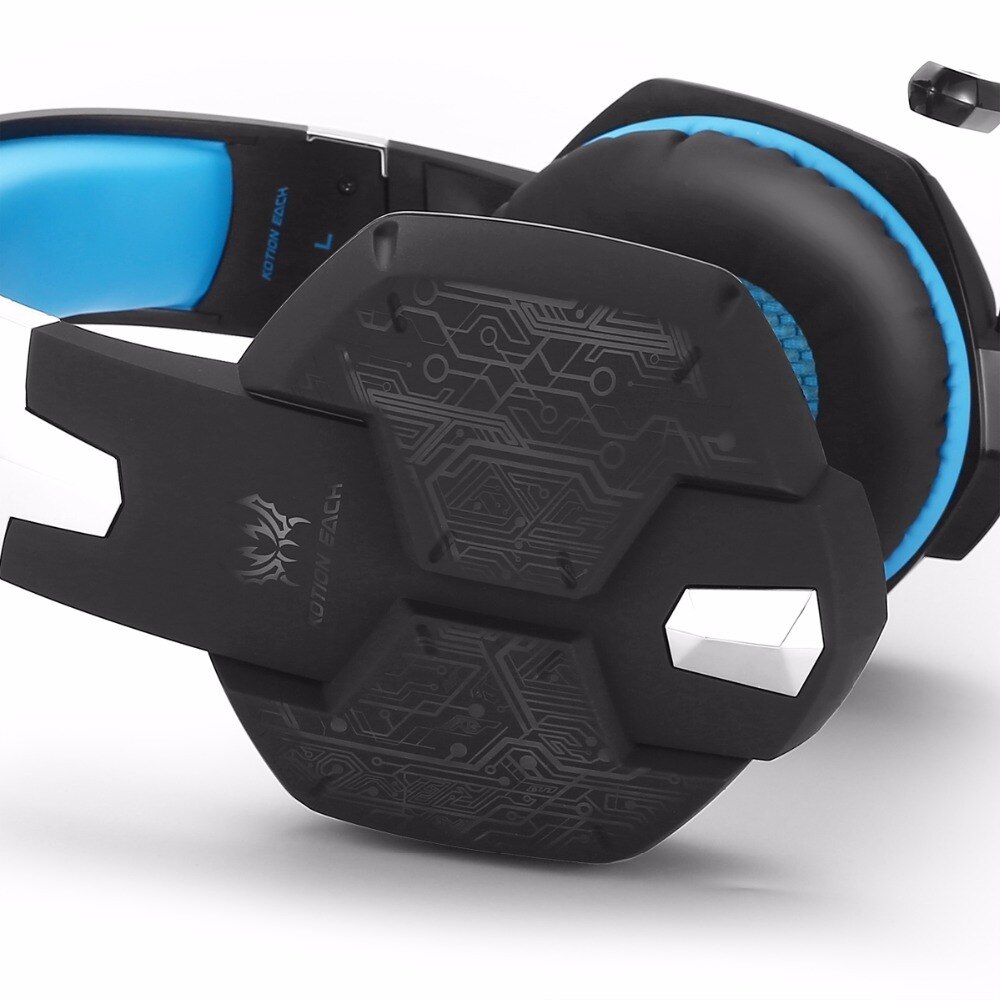 KOTION EACH G1000 Game Headset Deep Bass Game headphones Computer Stereo Gaming headphones LED light with microphone for PC Gam