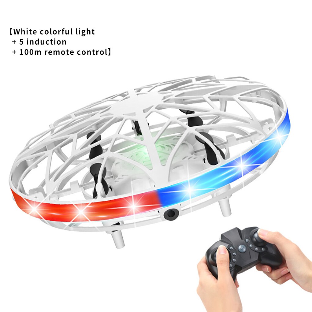 Mini UFO Drohne Anti-kollision Fliegen Hubschrauber Magie Hand UFO Ball Flugzeug Sensing Induktion Drone Kind Elektronische Spielzeug: white and control