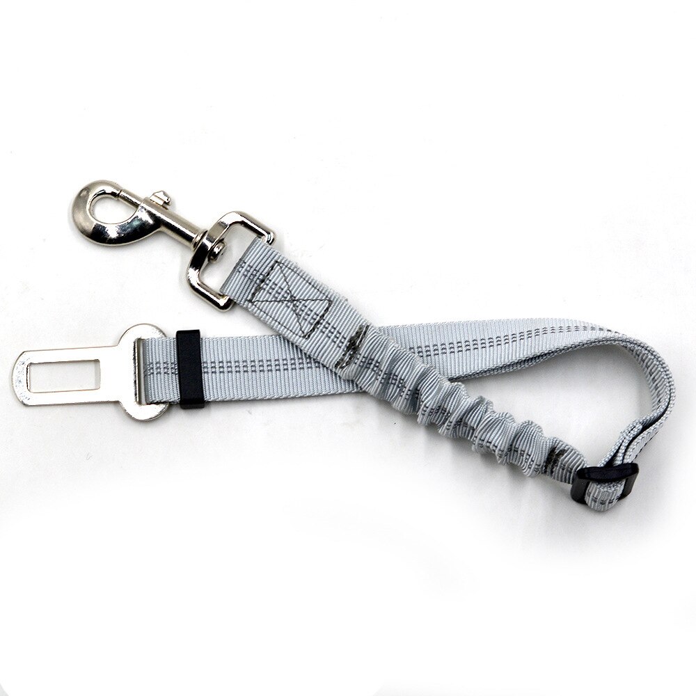 Cinturón de seguridad ligero para vehículos, cinta elástica Flexible para perros y mascotas, reflectante de fuerza, productos en Stock: ash