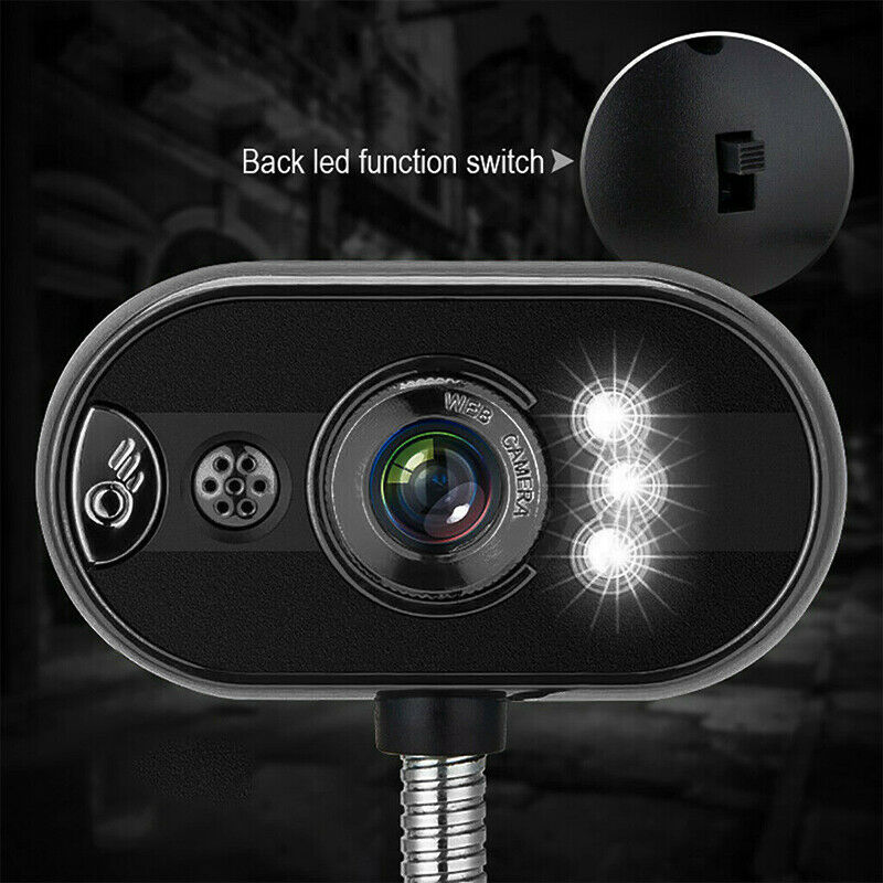 Hd Camera 4-Led Webcam Desktop Computer Pc Video Usb W/Met Microfoon