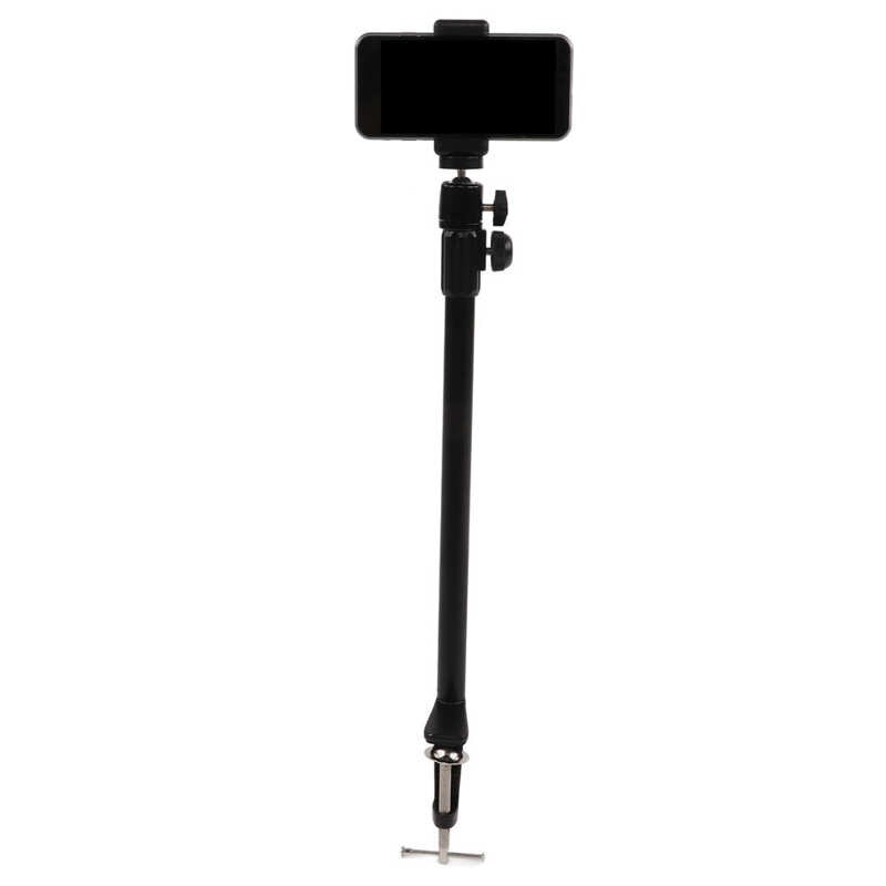 Desktop Klem Mount Light Stand Bracket 2 Stage Aanpassing Legering Materiaal Te Gebruiken Spray Geschilderd Oppervlak Voor Telefoon