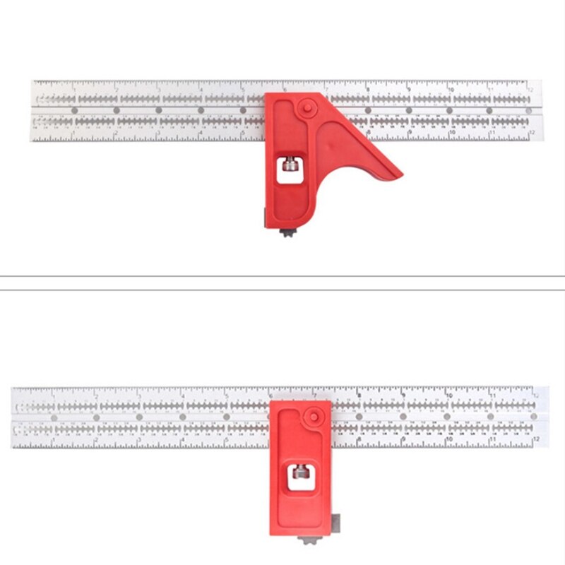 Woodworkers Edge Rule Auto-Line Drill Guide High-Precision Angle Gauge Metal Carpentry Tool Measuring