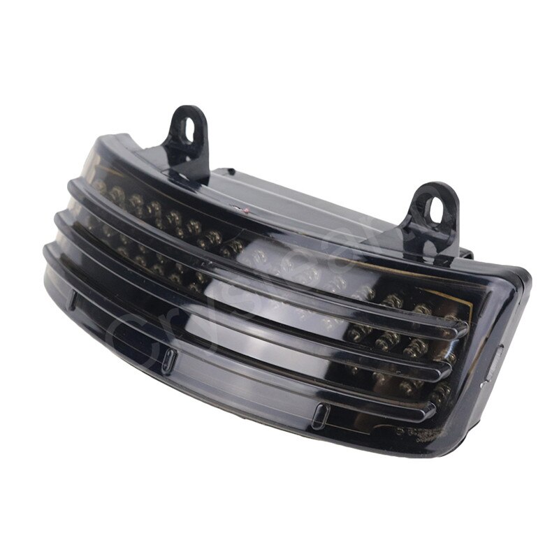 For Harley Touring Street Glide Road Glide Smoked Red Tri-Bar LED Rear Tail Brake Fender Tip Light: B