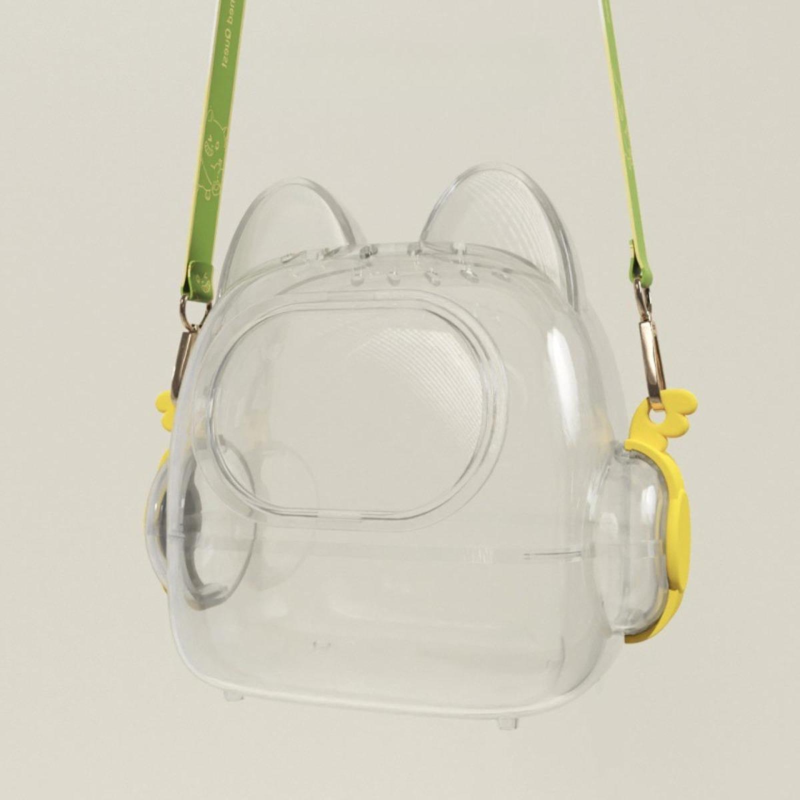 Gaiola transportadora de hamster acrílico ao ar livre pequeno animal transportar gaiola para cobaia pet saída viajar saco de transporte