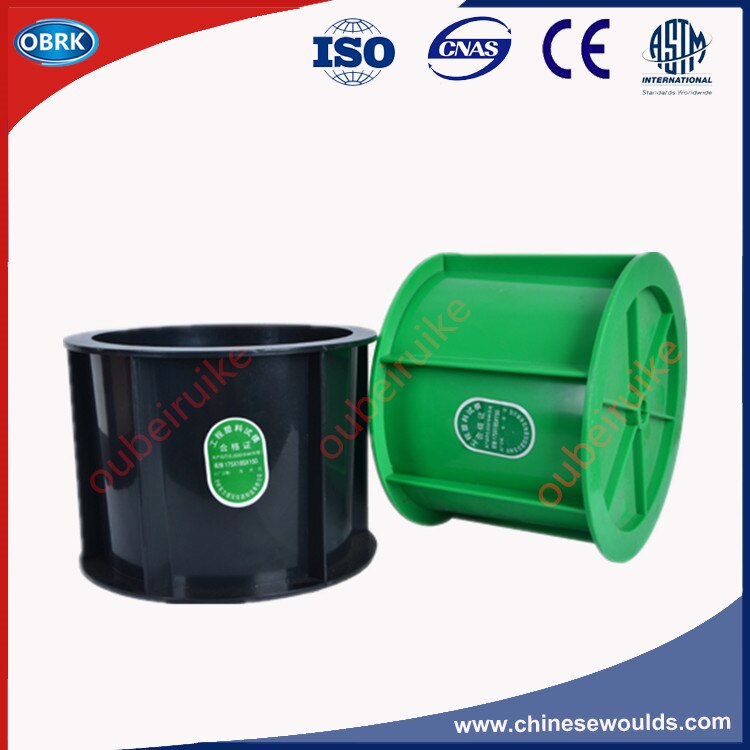 Concrete Permeability Test Molds Greem Plastic 175x185x150mm Concrete Cylinder Test Moulds
