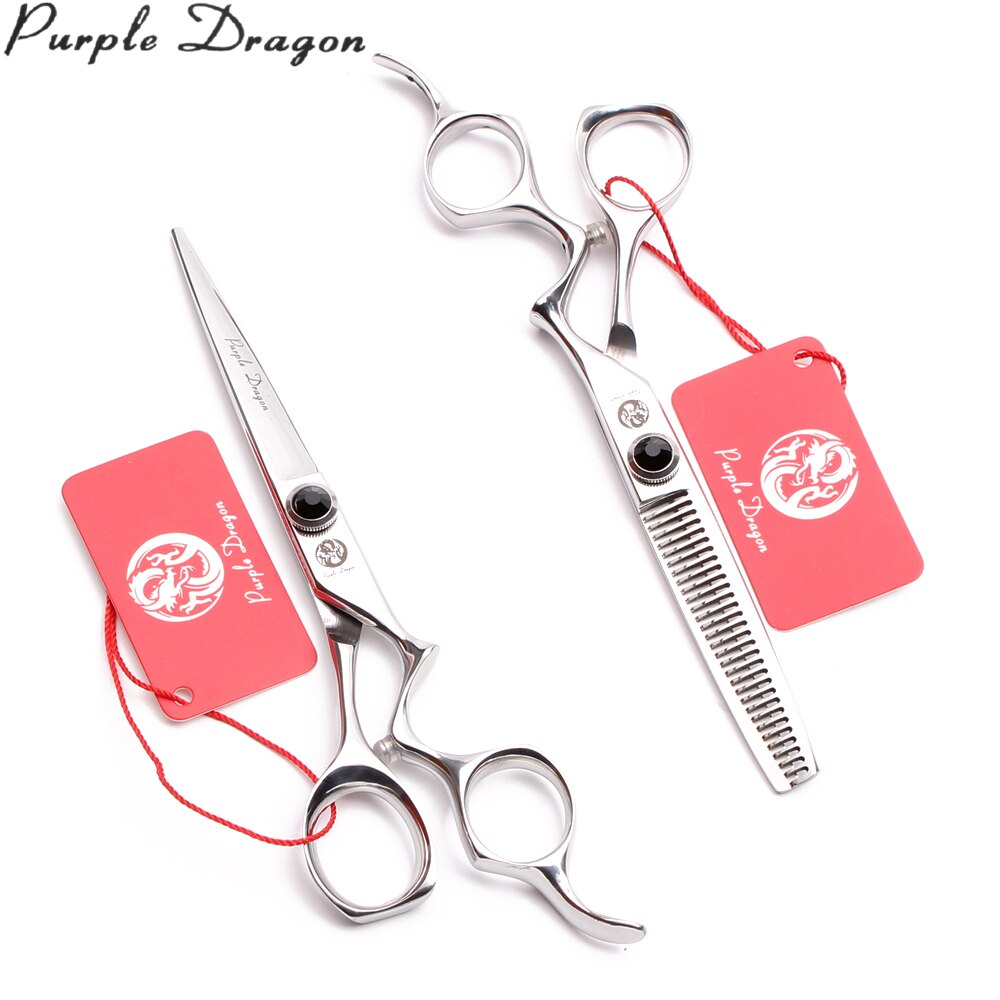 5.5" 6.0" Purple Dragon 440C Straight Scissors Thinninng Shears Animal Shears Pets Scissors Dogs Grooming Kit Z9016