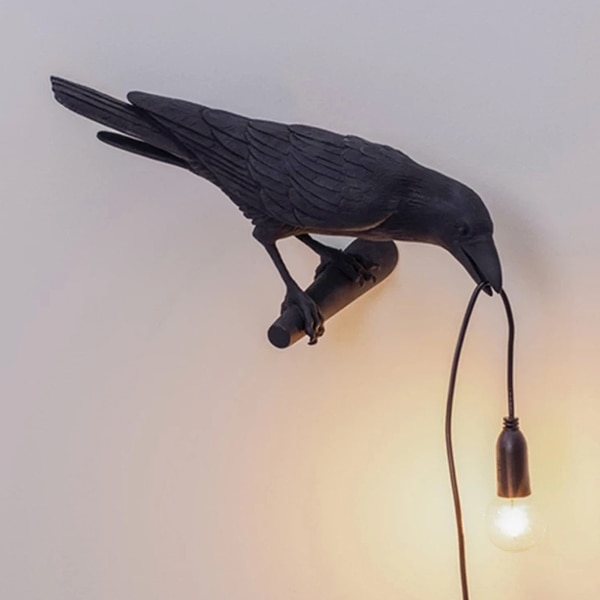 Glück Vogel Tisch Lampe LED Lampe Wohnzimmer Deko schlafzimmer lampen innen beleuchtung Nacht lampe LED-leuchten Wohnkultur Zauberstab Licht leuchten: Mauer Lampe Schwarz-B