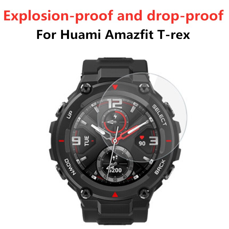 10 pakke for huami amazfit t-rex skjermbeskytter i herdet glass 9h ripesikkert eksplosjonssikkert smartklokke beskyttelsesglass