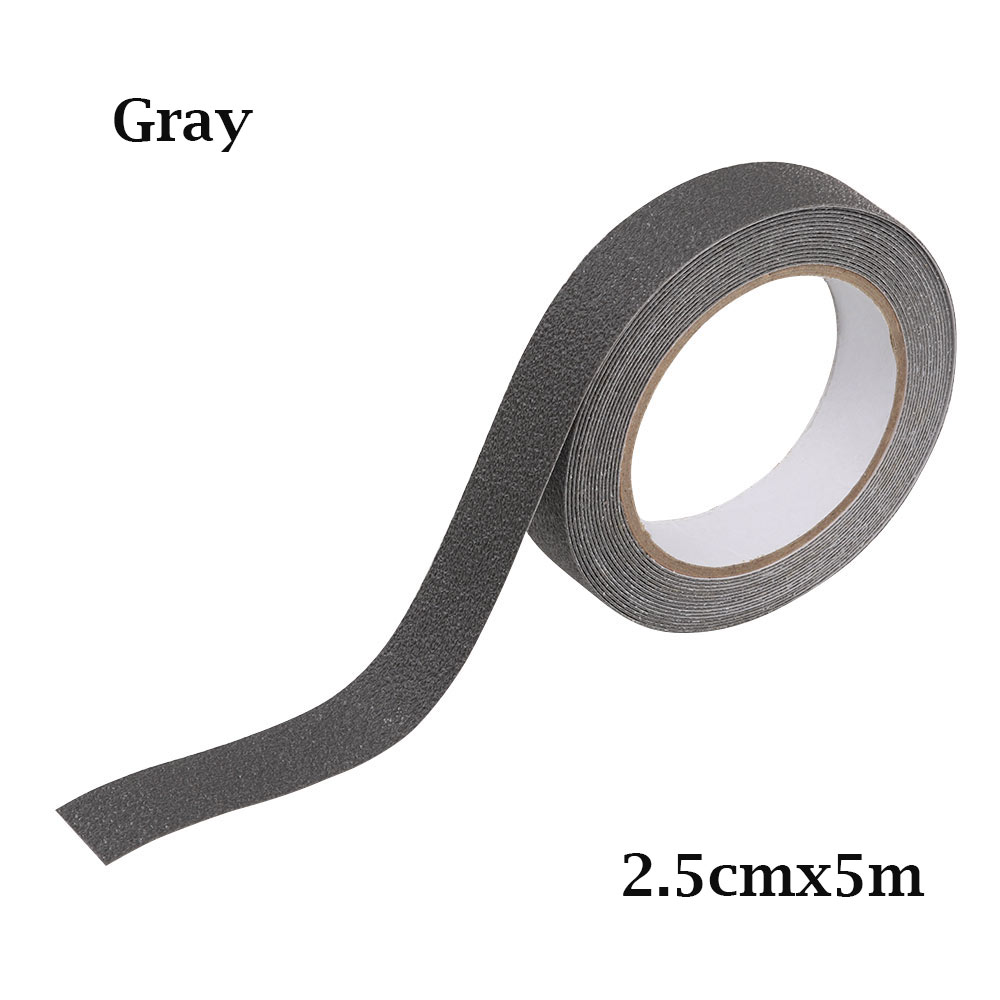 1Roll 2.5/5cm 5m Warning Tape PEVA Rubber Self-Adhesive Safety Traction Tape Marking Barrier Safety Caution Safety Supplies: 2.5cmx5m	gray