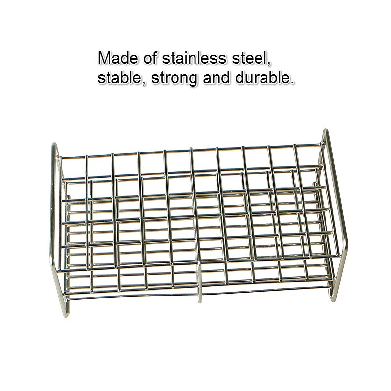 Reagenzglas Halfter Edelstahl Draht Rohr Gestell Reagenzglas Ständer Für Rohr Durchmesser 23mm/24mm/25mm/25,5mm 50 Brunnen 1 / PK