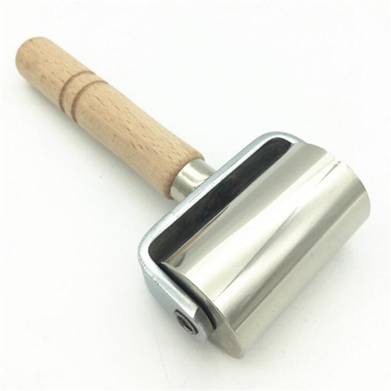 Handmade Wooden Handle Multiple Size Carbon Steel Leather Rolling Craft Roller Leather Roller Leathercraft Tool Accessories