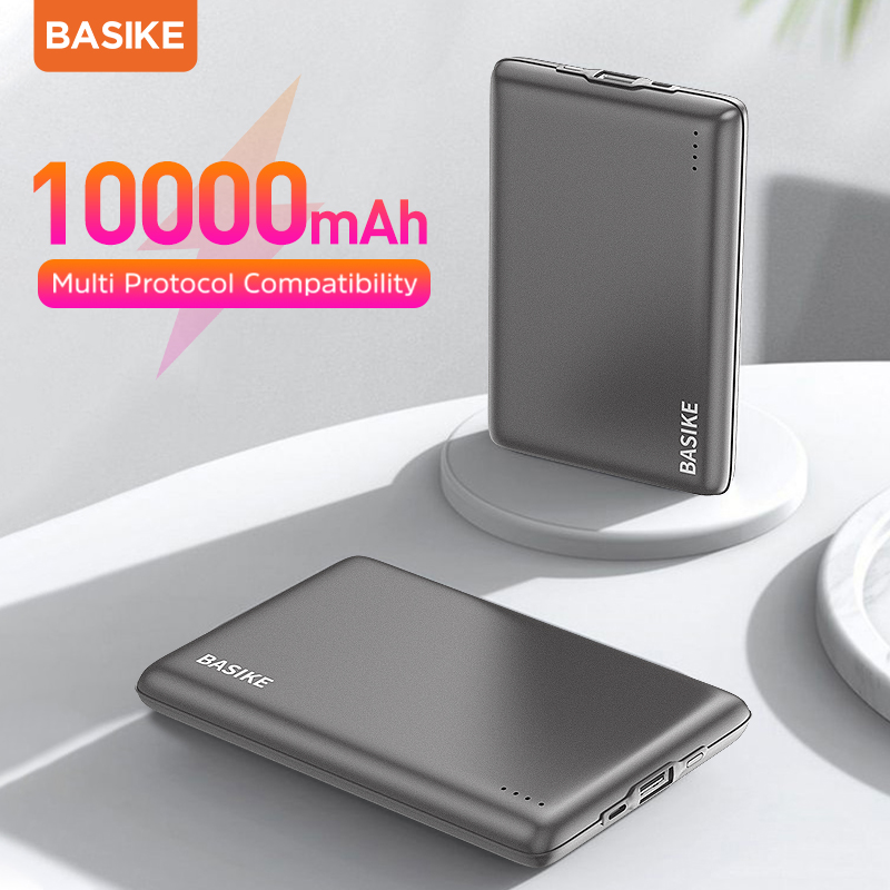 Basike mini power bank 10000mah portátil powerbank poverbank bateria externa carregador de telefone bateria de reposição para iphone xiaomi