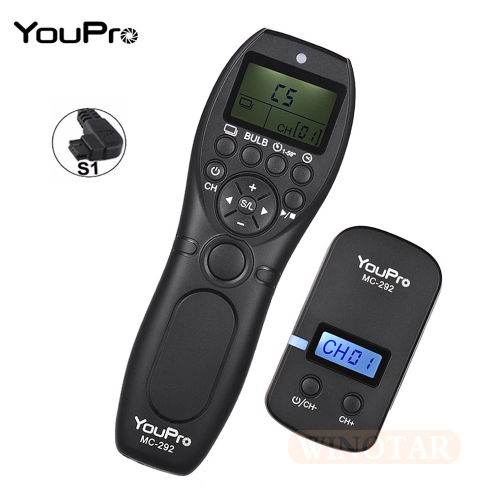 Youpro MC-292 S1 Draadloze Timer Afstandsbediening Ontspanknop Voor Sony A900 A850 A700 A580 A550 A950 A99 A77 A57 a55 A35 A33