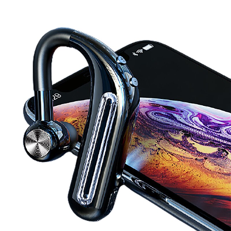 Wireless Bluetooth Headphones With Charging Bin Single Ear Wear One Hand Touch Technology 180 ° Rotation Earphone For Phone