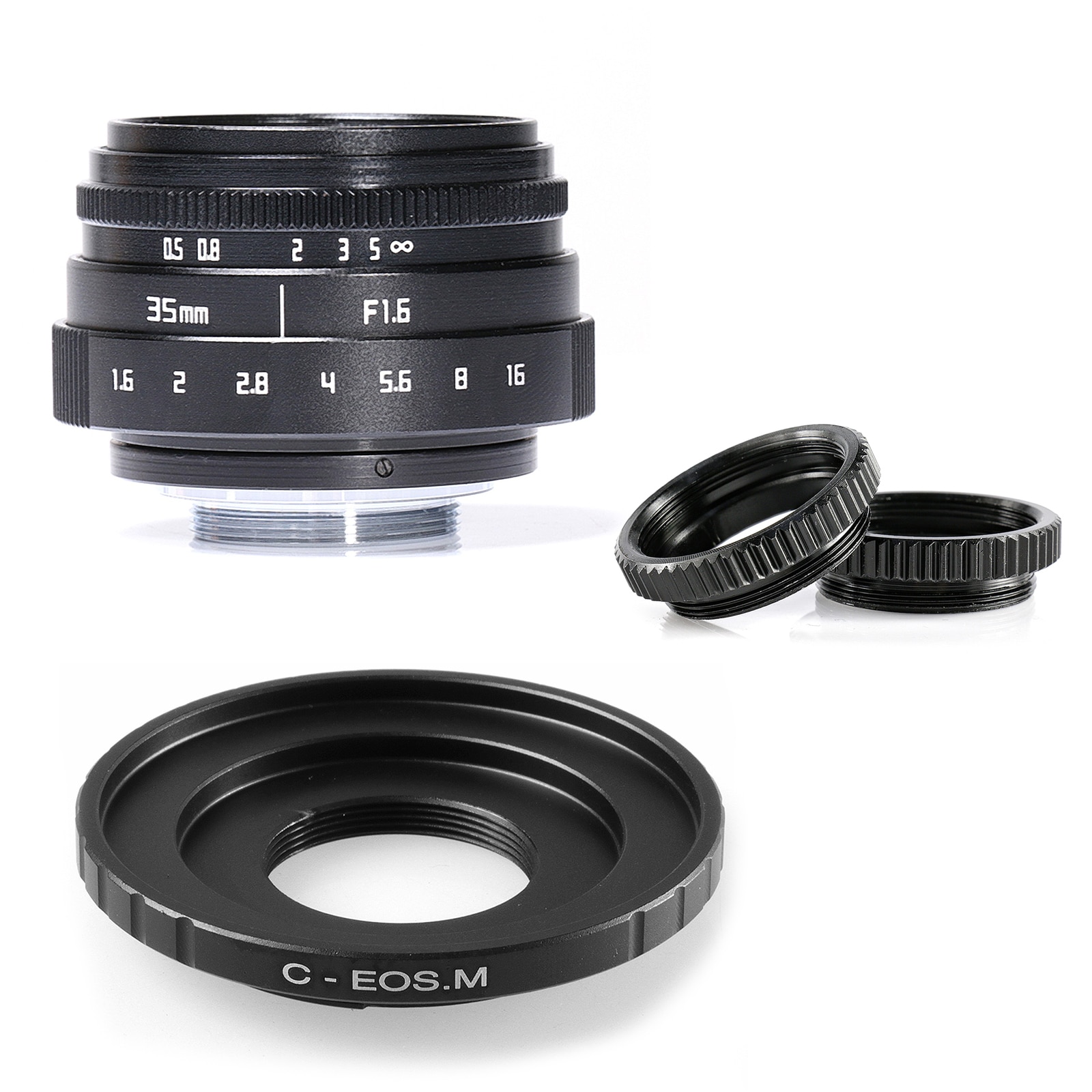 Mini 35Mm F/1.6 C Mount Cctv F1.6 Lens Voor Canon Eos M EF-M Fuji Fujifilm Fx sony Nex A6300 A6000 Mirrorless Camera