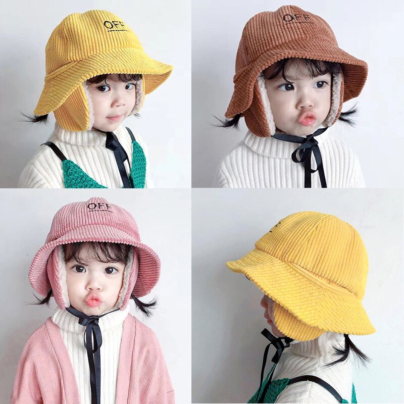Gorros de dibujos animados Unisex para niño, gorros con orejeras, gorros cálidos con protección para las orejas, accesorios para niño, Otoño e Invierno