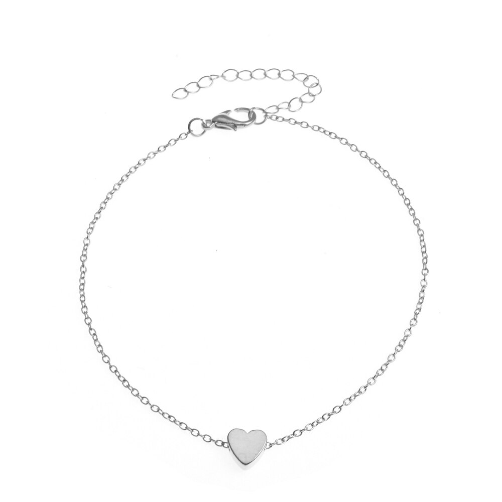 Sumeng 2022 3 Stks/set Goud Kleur Simple Chain Enkelbanden Voor Vrouwen Strand Voet Sieraden Been Chain Ankle Armbanden Accessoires: 4-Silver Color