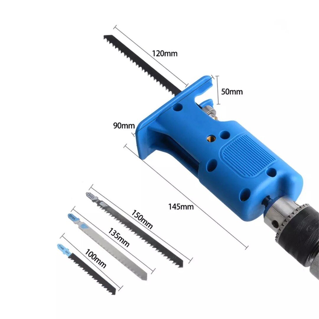 Cordless Reciprocating Saw Adapter Electric Drill Modified Electric Saw Hand Tool Wood Metal Cutter Saw Attachment Adapter