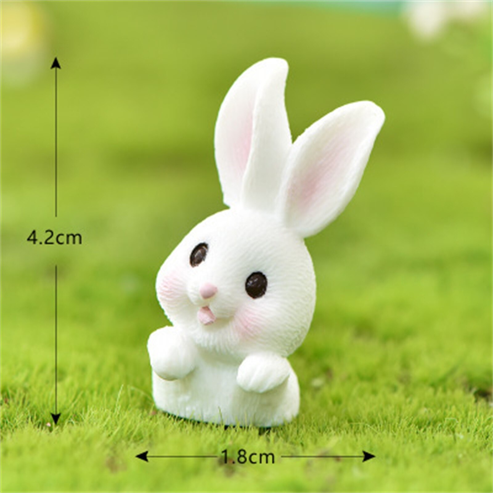 7Pcs Ambachten Woninginrichting Kleine Dier Schattige Konijn Tuinieren Tuinieren Vetplanten Hars Decoratieve Ornamenten Pasen Decoratie