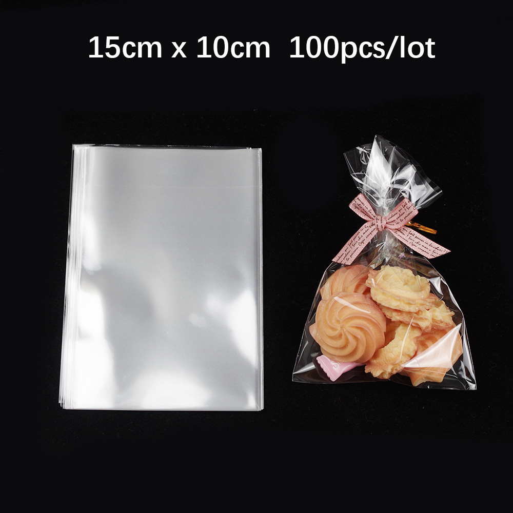 100Pcs Diy Clear Cellofaan Verpakking Zak Transparante Kegel Snoep Tas Voor Bruiloft Verjaardagsfeestje Gunsten Zak Popcorn Plastic Zak: 4