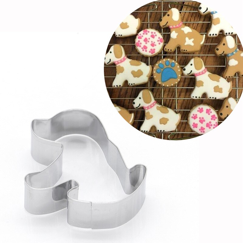 1Pc Hond Vorm Cookie Cutter Cake Decoratie Fondant Cuttters Gereedschappen Cookies Rvs Cookie Tool