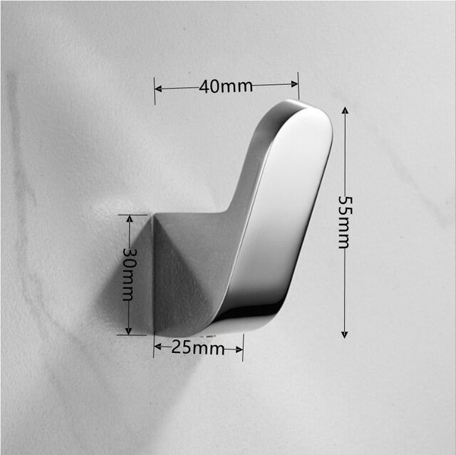 Badkamer Messing Muur Haak Jas Handdoek Haken Voor Badkamer Goud Koper Keuken Haak Kleding Haak JM210: chrome 1 pcs