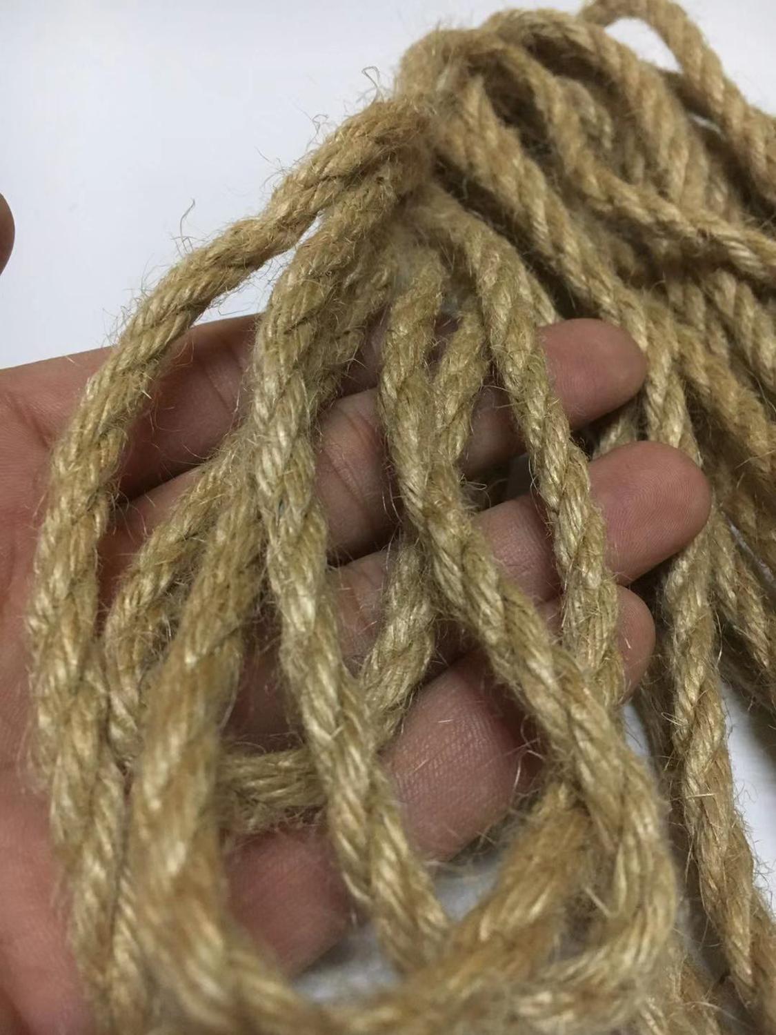 10/25/50/100 meter lod 6mm jute reb med blå rød sort rå farver til gør-det-selv kæledyrs ridser og dekoration af vaser