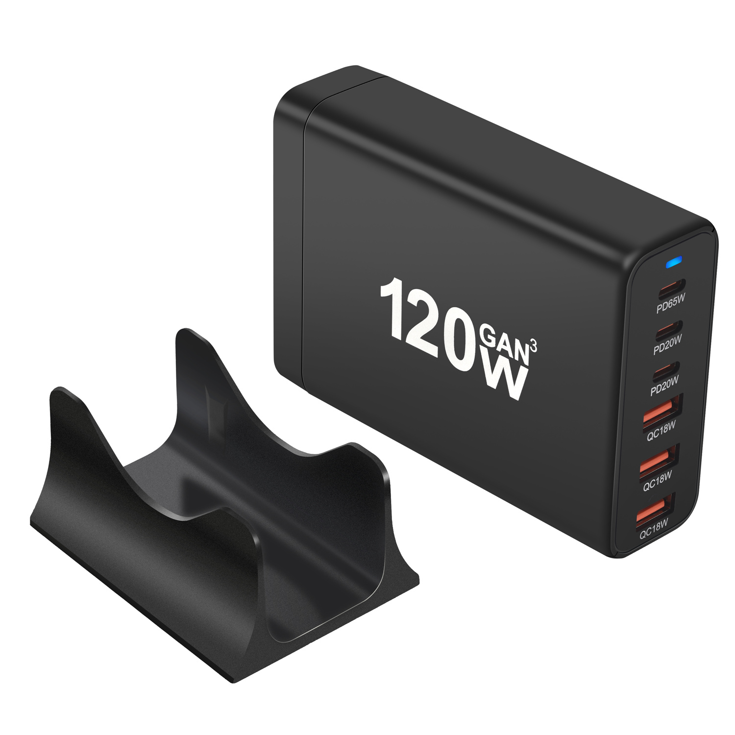120w 200w gan oplader 6 poorten usb type c pd oplader snellader 3.0 usb type c snellader mobiele telefoon usb oplader