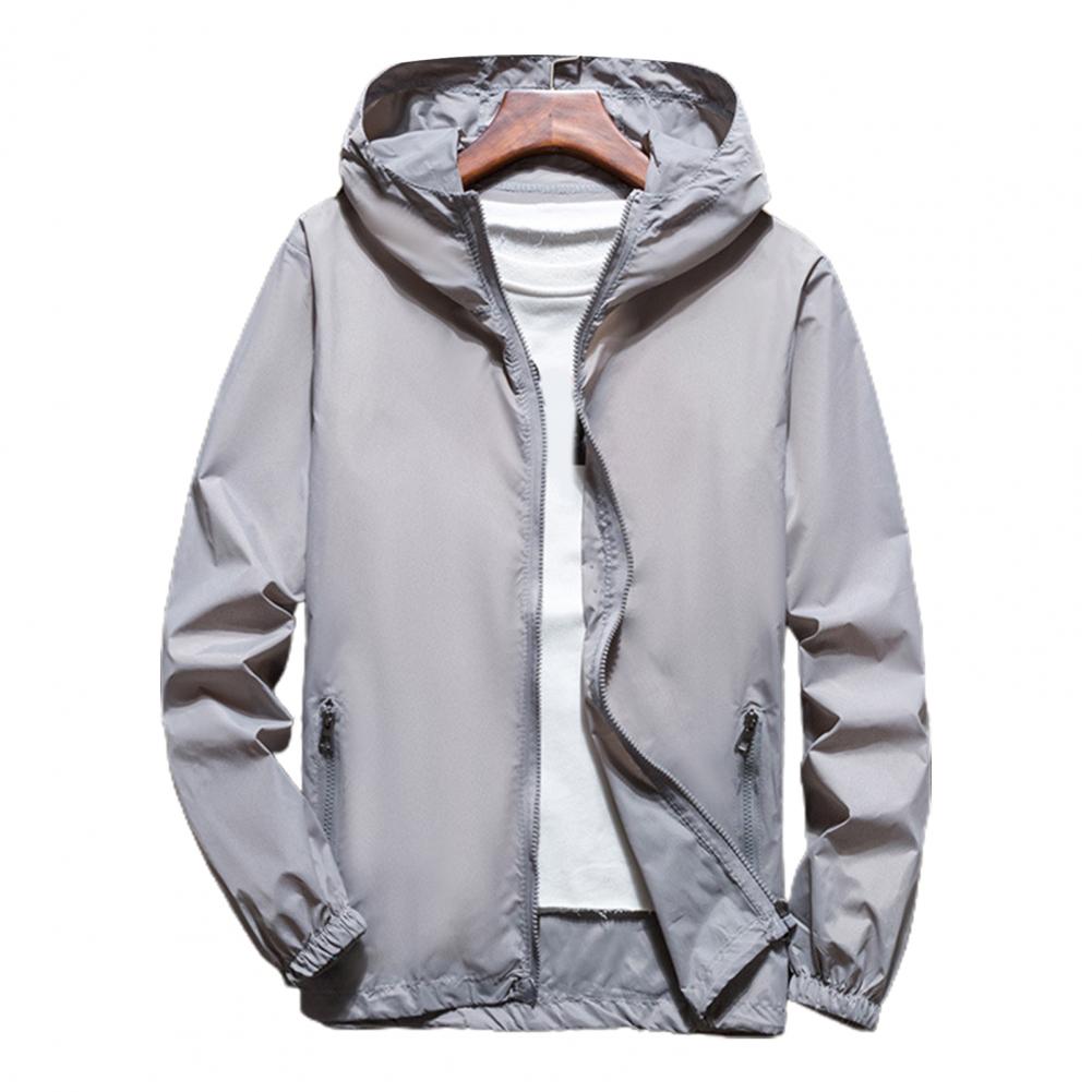 Jakke dame 4xl hettegenser med lange ermer, glidelåsknapp, vindjakke, herre dame, tynn solfrakk: M / Rød
