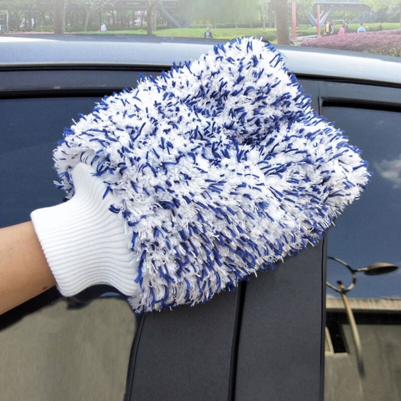 Gant De Lavage En Laine D'agneau Synthétique – Doux, Antichoc – Pour Voiture, Vitres, Meubles - 7