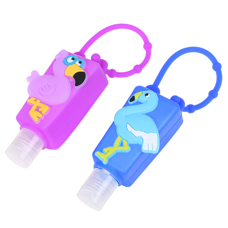 1pcs 30ml Cute Heart Silicone Mini Hand Sanitizer Hand Gel Holder Portable Safe Gel Holder Travel Shampoo Soap Dispenser Bottle: Deep Blue