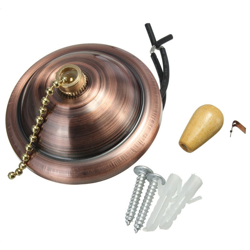 1pcs Universele Plafond Hanger Fan Wandlamp Pull-keten Schakelaar Socket Lamphouder 3A AC125-250V Ondersteuning