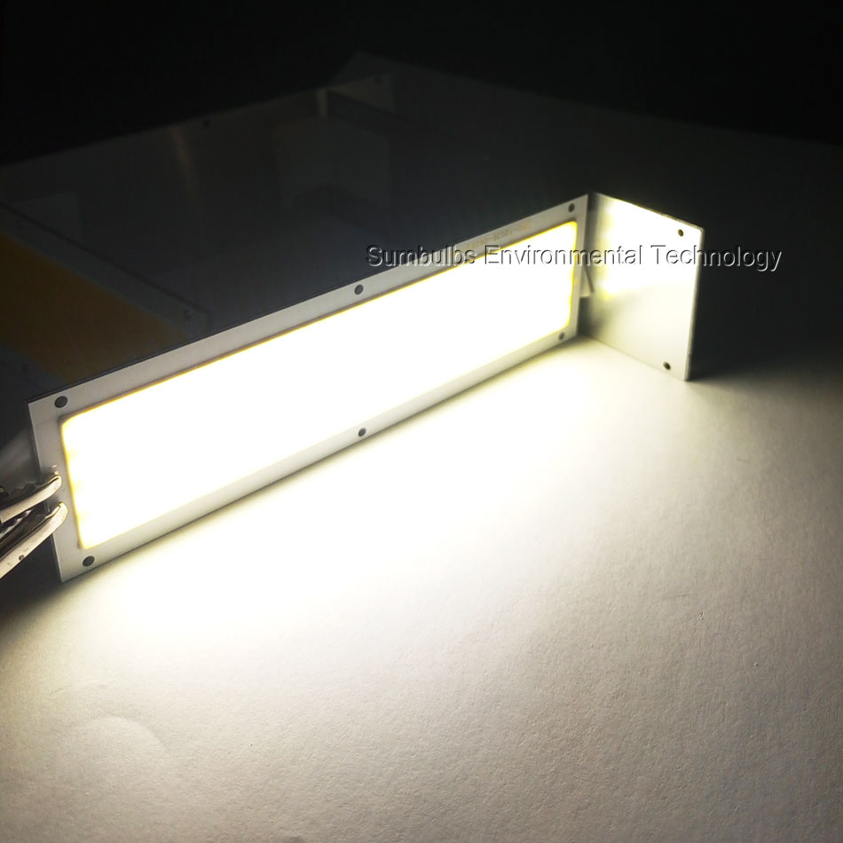 Sumbulbs 10w led lys cob strip pære 12v led panel lampe varm naturlig kold hvid blå farve 120 x 36mm chip led belysning til diy: Naturlig hvid