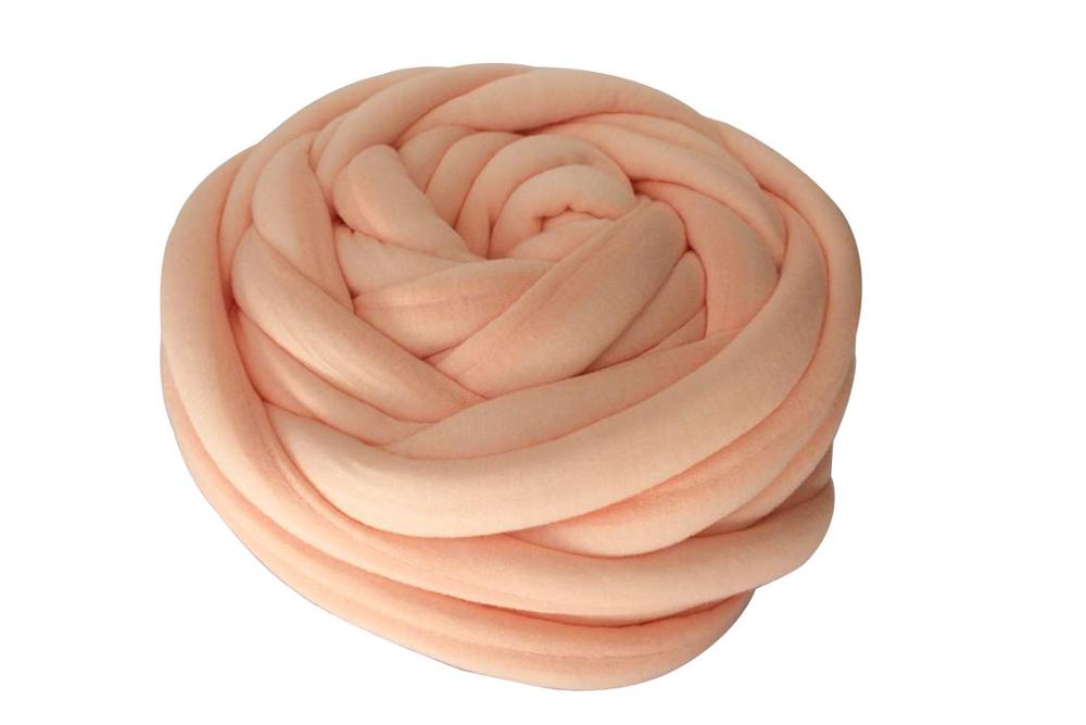 Super chunky garn tvättbart handstickat garn filt garn bomull tube garn merinoull alternativ husdjursvänligt 250g: Persika