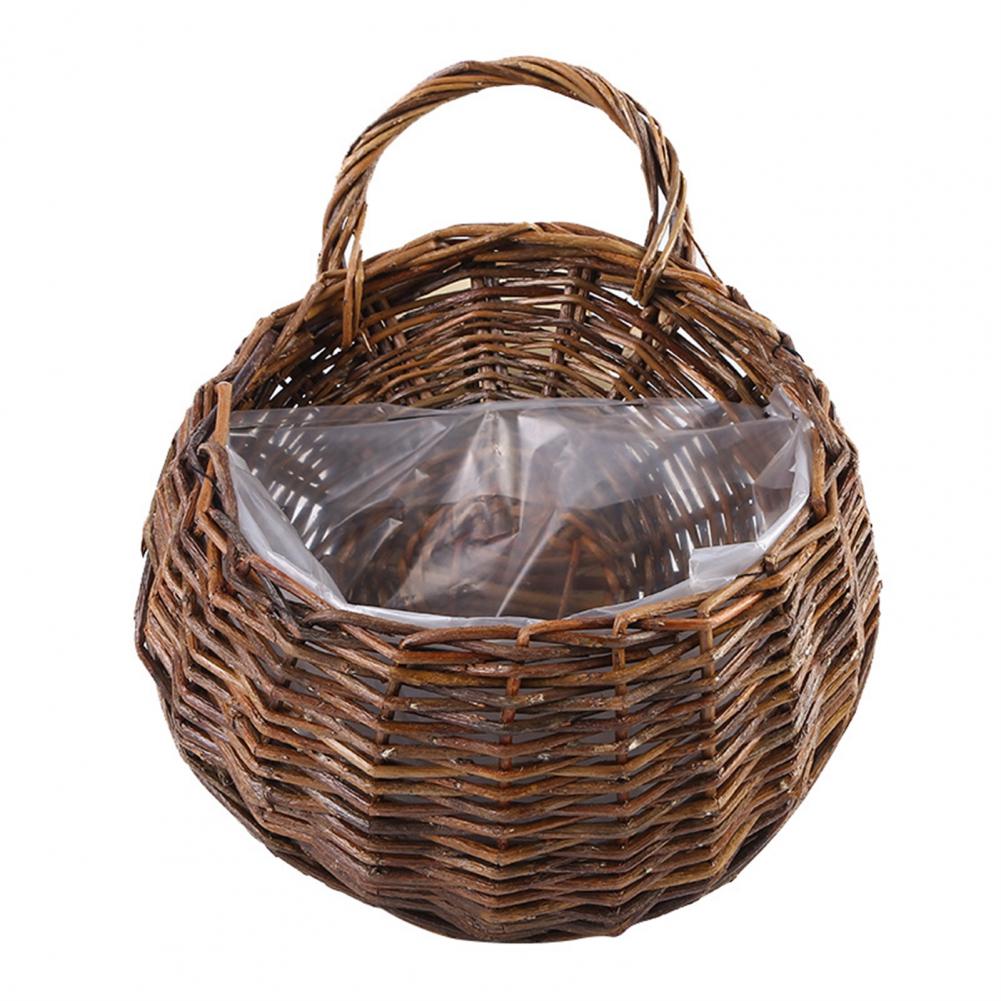 Panier suspendu pour plantes en rotin et osier, cintre rond Anti-déformation, utile et attrayant pour le bricolage