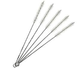 5 Pçs/lote Alimentação do bebê Garrafa escova de Limpeza Escova de Lavagem de Aço Inoxidável Canudo Pipe Bebê Escova de Garrafa de Limpeza: Default Title