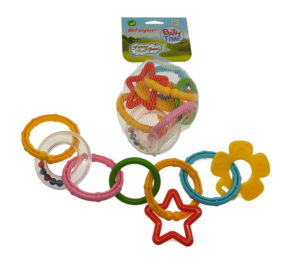 8 Stuks Baby Tandjes Ring Kleurrijke Chewable Bijtring Kinderen Zuigelingen Donut Ronde 63Mm Food Grade Ring Wipplank