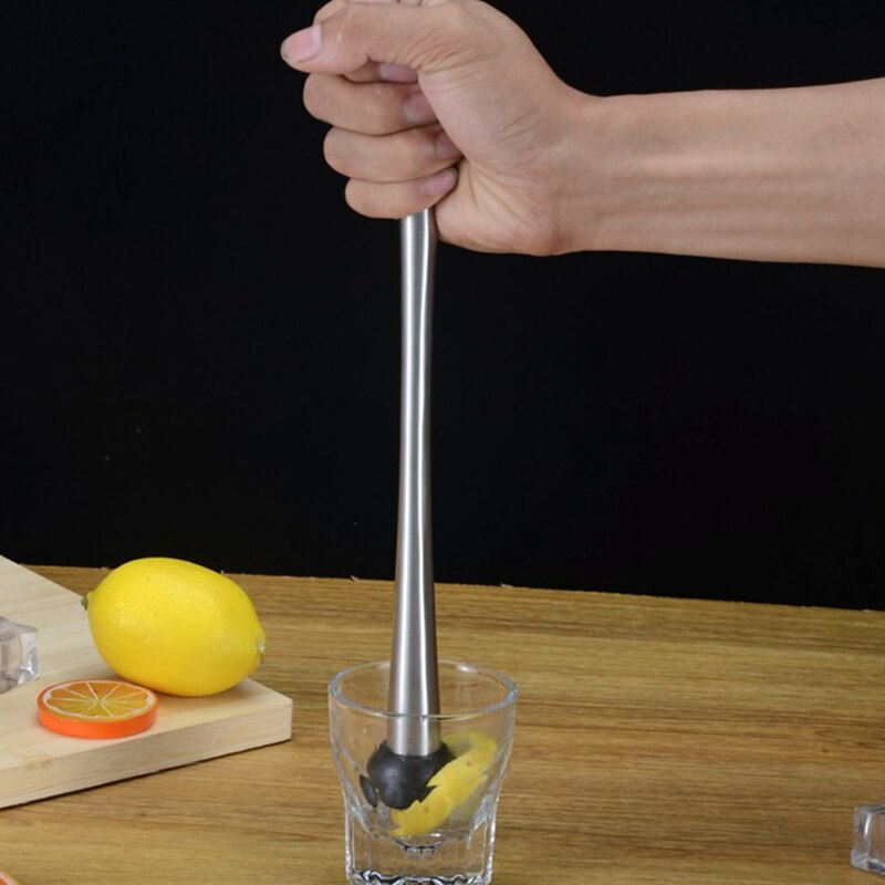 Pilon à Cocktail Bar Mojito Cocktail En Acier Inoxydable Bar Mélangeur BRICOLAGE Boisson Fruits Glace Pilée Barware Maison Restaurant Bar Outil