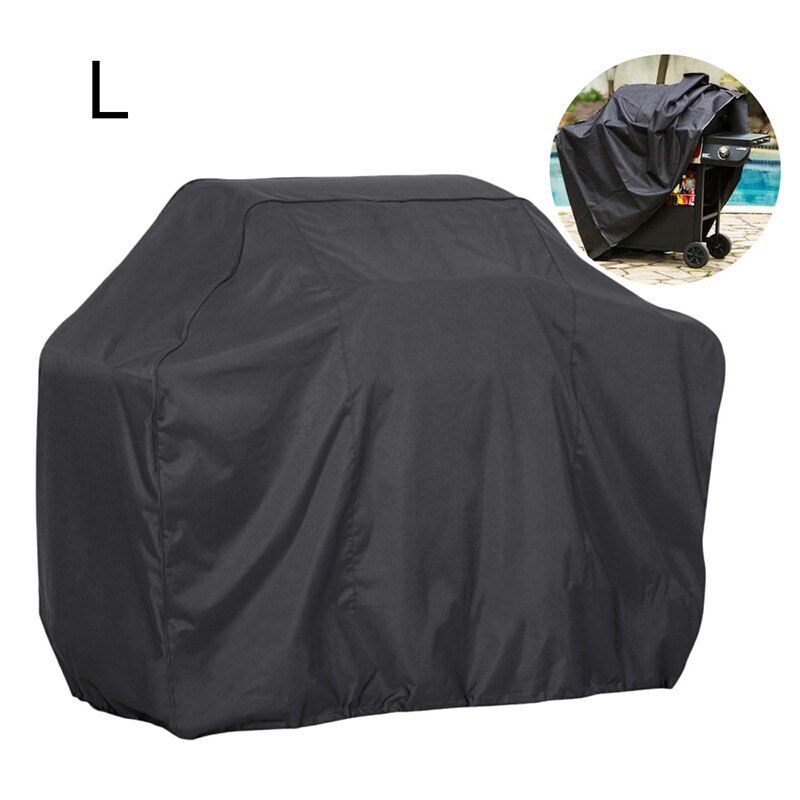 Barbaca Barbacoa negro cubiertas de Barbacoa a prueba de agua Parrilla de lluvia al aire libre Protector antipolvo para Gas carbón eléctrico Barbe: G229809A