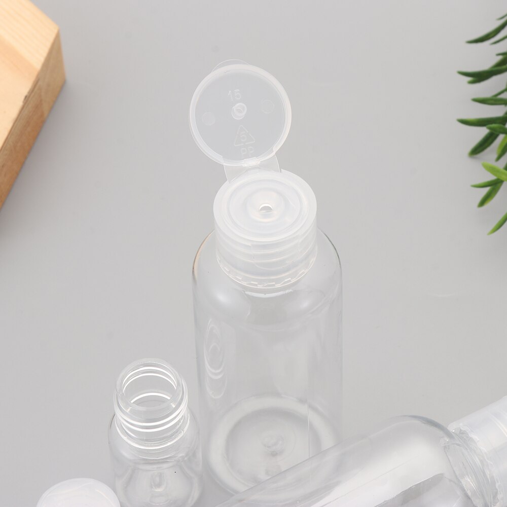 1 stk klar tom rejseflaske makeupbeholder kosmetisk lotion genopfyldelig squeeze jar shampoo shower gel flaske 5-100ml