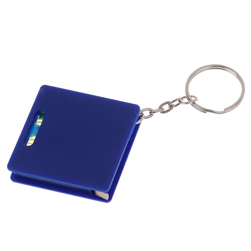 1m Multifunctional Keychain With Horizontal Bubble Square Steel Tape Measure
